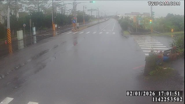 宜蘭縣道路 台2線 壯圍鄉壯濱路六段、大福路一段口(大福派出所前)(5)-往南全景 距離3.6公里