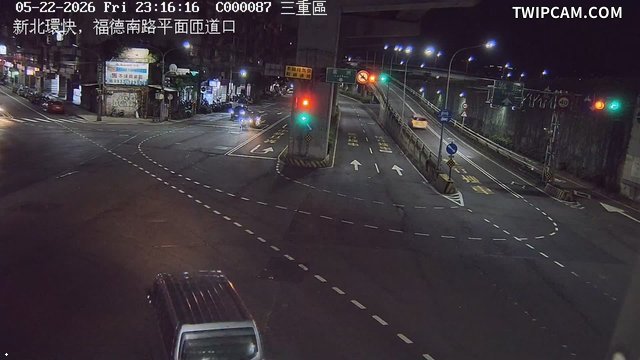新北市道路 新北環快，福德南路平面匝道口 距離1.0公里