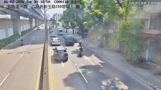 新北市道路 永和區環河西路二段與新生路210巷口(平面) 距離784公尺