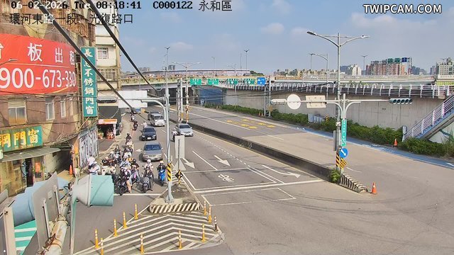 新北市道路 永和區環河東路一段、光復路口 距離242公尺