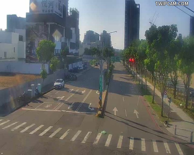 台中市道路 [07074(i)]經貿路/黎明路(右側車流往河南路),Jingmao Rd/ Liming Rd (Right side Traffic flow to Henan Rd) 距離400公尺