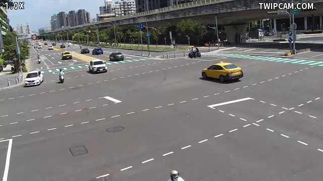 台中市道路 [02291]建國北路/文心南路(右側車流往東興路),Jianguo N. Rd./Wenxin S. Rd.(Right side Traffic flow to Dongxing Rd.) 距離1.1公里